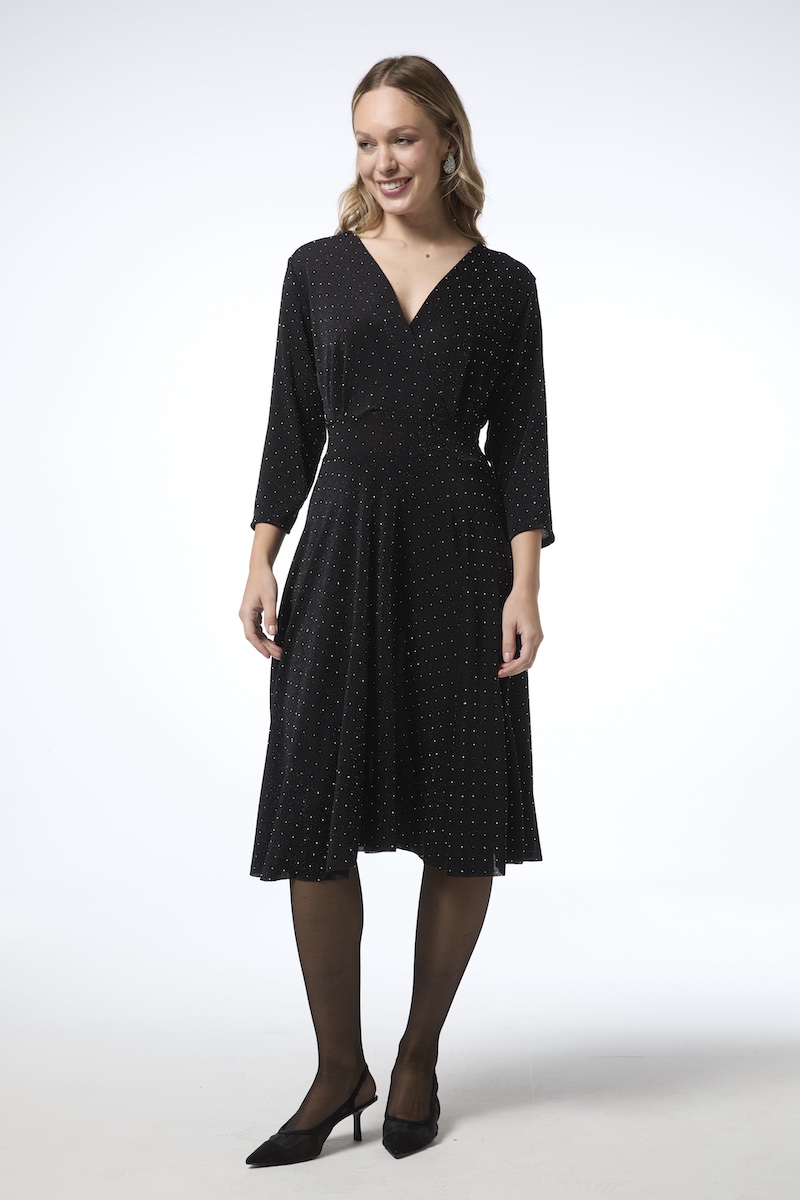 Annika kimallusmekko - musta - Image 2