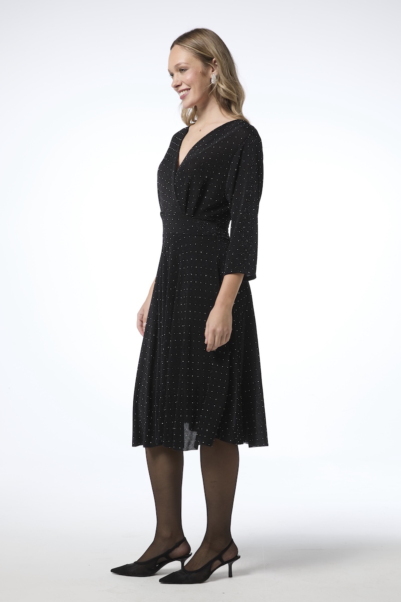 Annika kimallusmekko - musta - Image 3