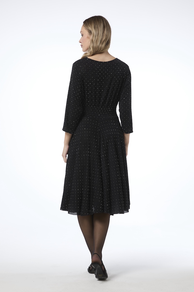 Annika kimallusmekko - musta - Image 4