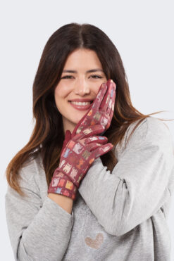 Kissakäsineet - viininpunainen