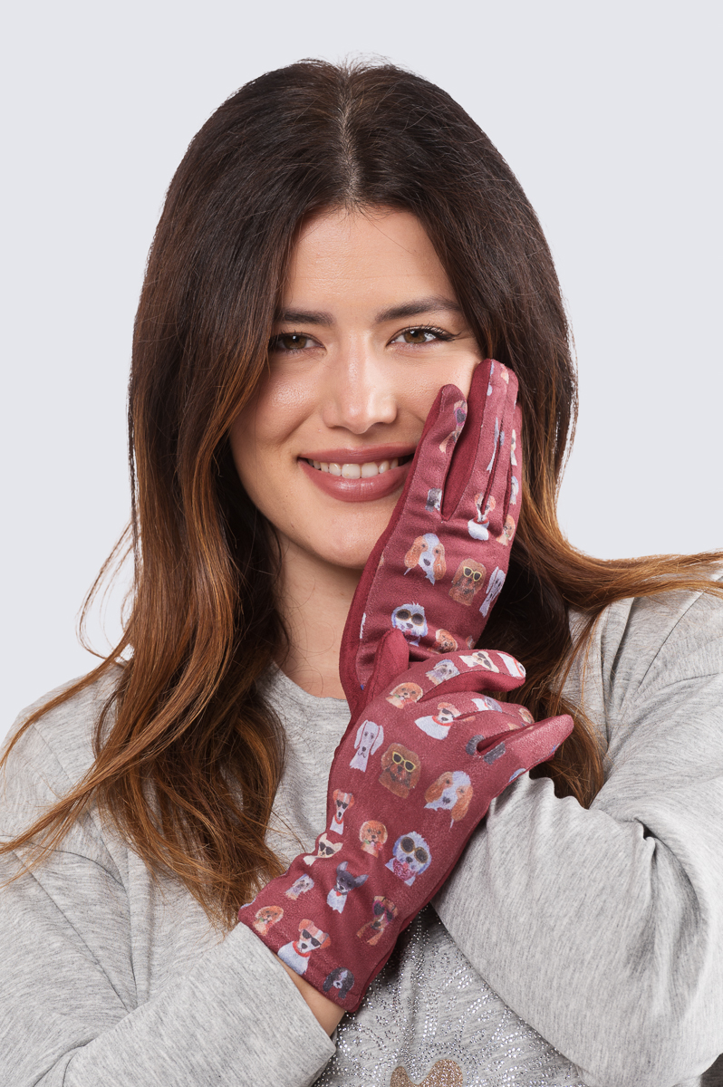 Koirakäsineet - viininpunainen