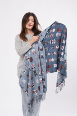 Koirat shaalissa - sininen