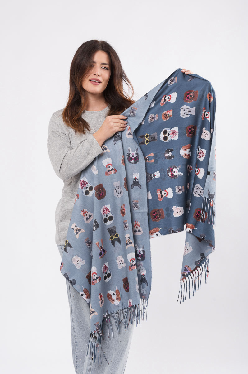 Koirat shaalissa - sininen
