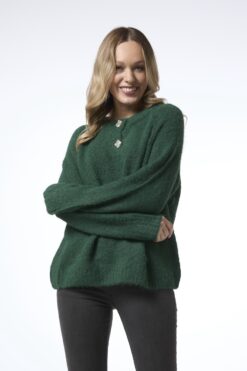 Roomaneule timanttinappi - vihreä