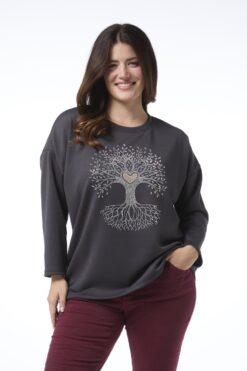 Timanttipuu college - harmaa