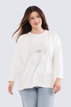 Timanttipuu college - valkoinen