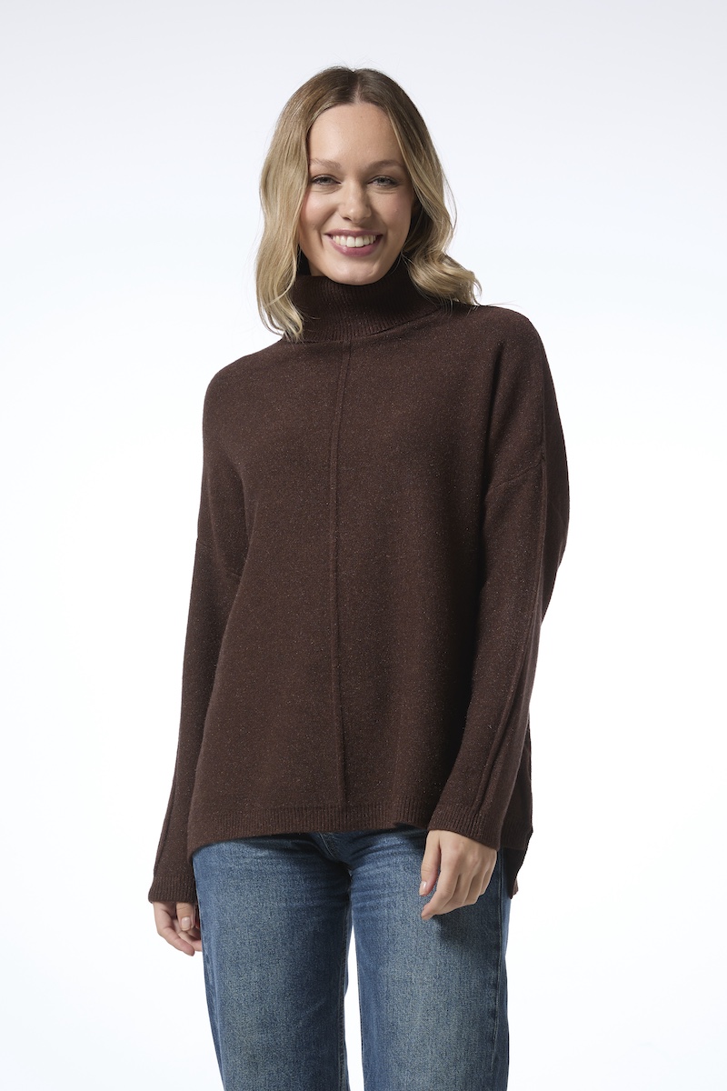 Anette pooloneule - ruskea