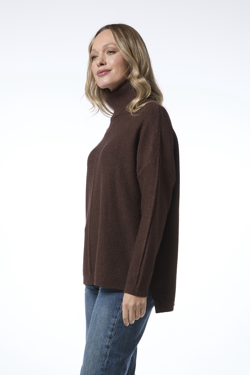 Anette pooloneule - ruskea - Image 2