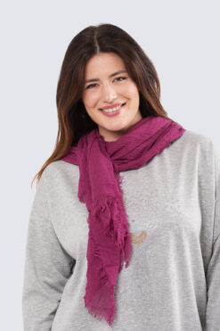 Yksivärinen huivi - luumu