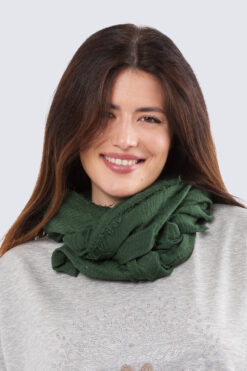 Yksivärinen huivi - metsänvihreä