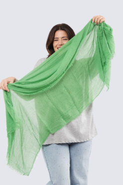 Yksivärinen huivi - nurmikonvihreä