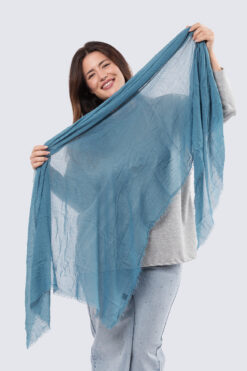 Yksivärinen huivi - petrooli