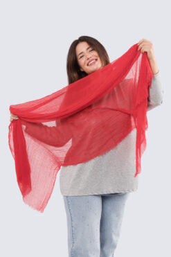Yksivärinen huivi - punainen