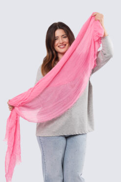 Yksivärinen huivi - purkkapinkki