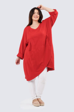 Tintti trikootunika - punainen