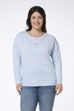 Saara trikoopusero - vaaleansininen