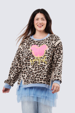 Leopardi chic - vaaleansininen