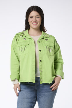 Meiju niittitakki - omenanvihreä