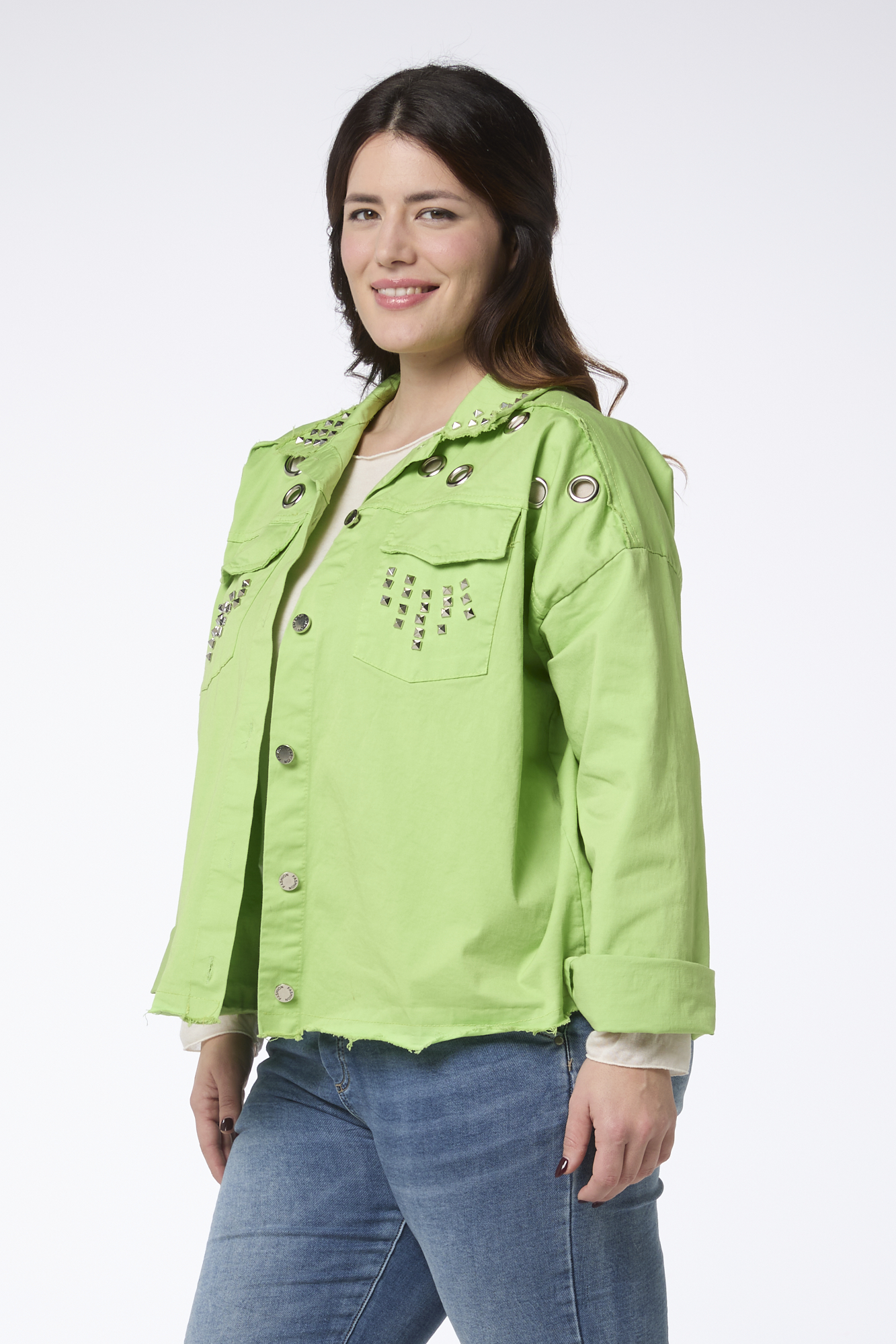 Meiju niittitakki - omenanvihreä - Image 2