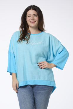 Perfectly Imperfect pitkähihainen pusero - turkoosi