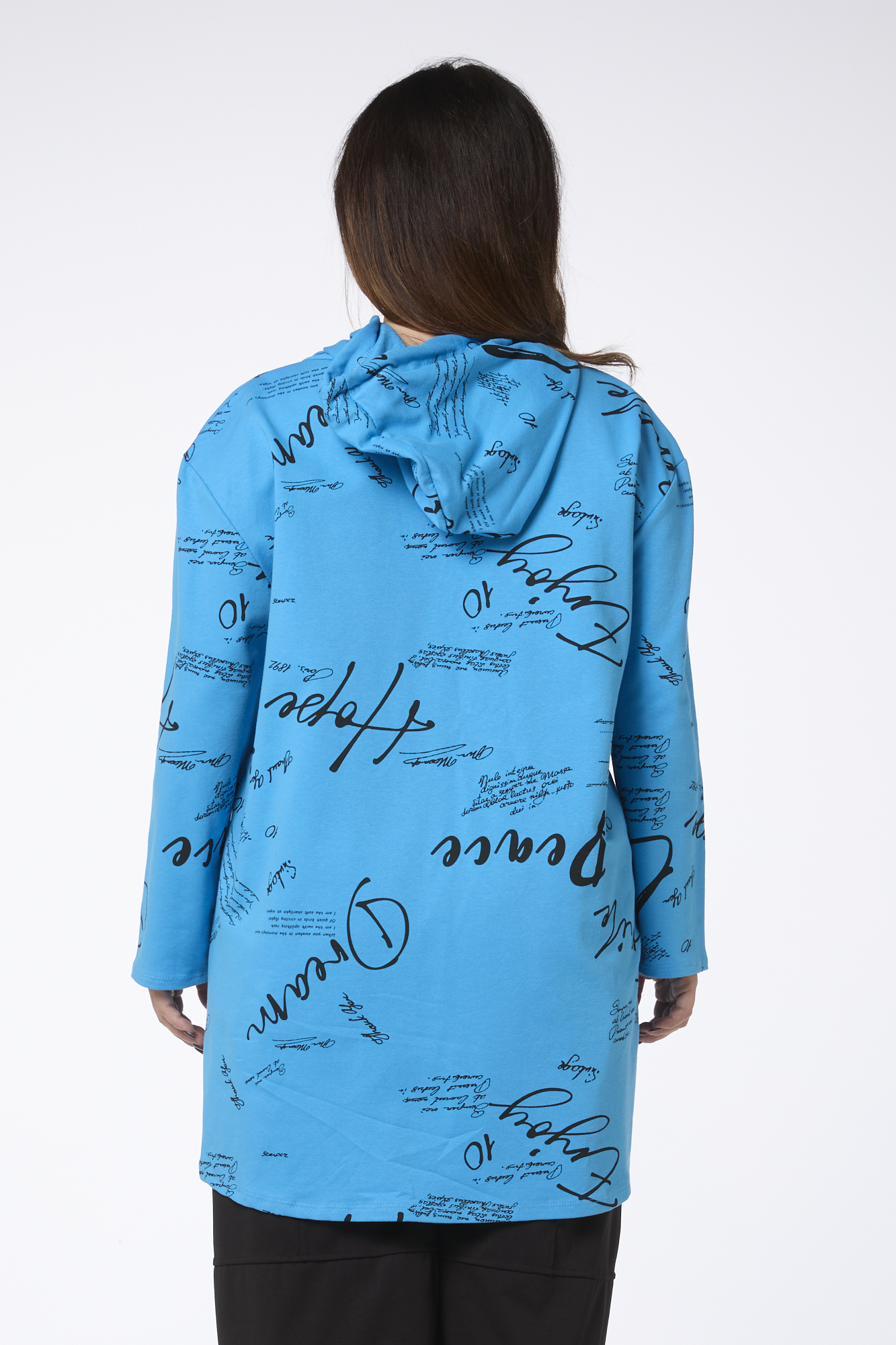 Zipper text collegetunika - turkoosi - Image 3