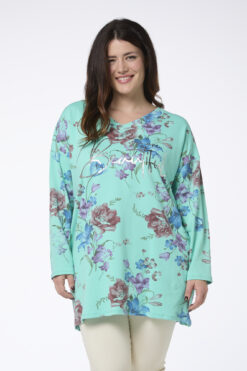 Anni pitkä kukkatunika - vihreä