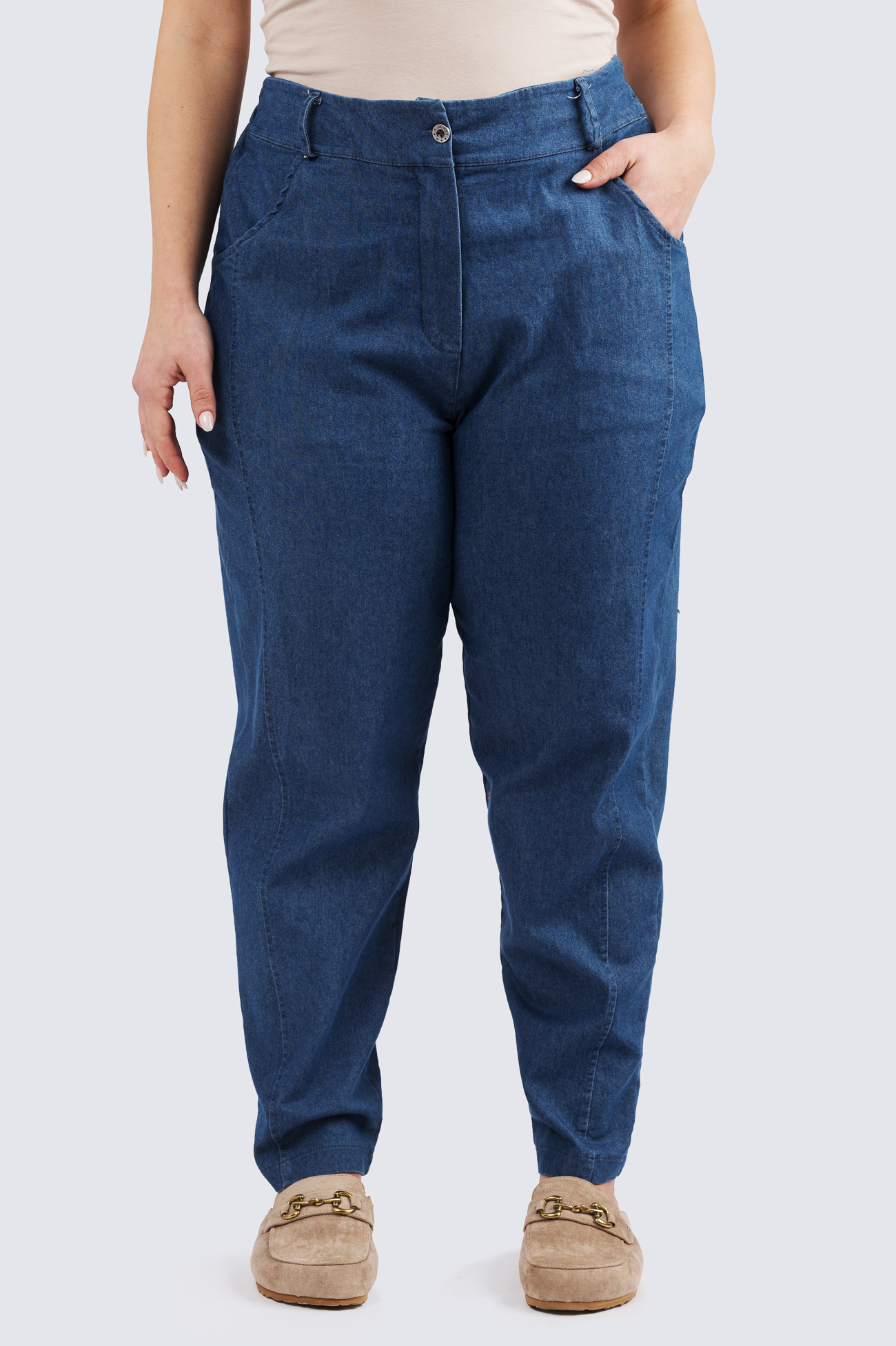 Denim look housu - tumma farkkusininen