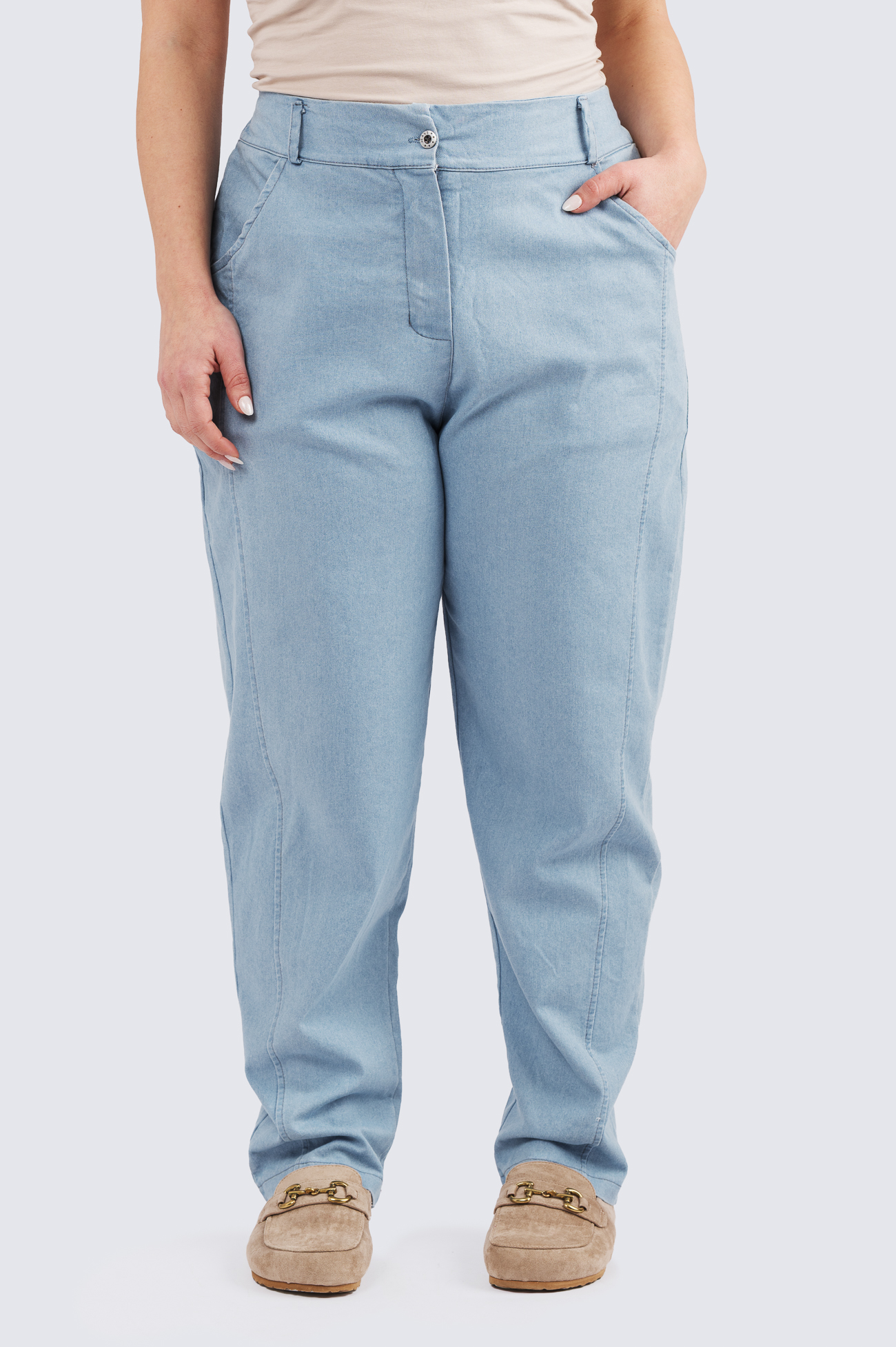 Denim look housu - vaalea farkkusininen