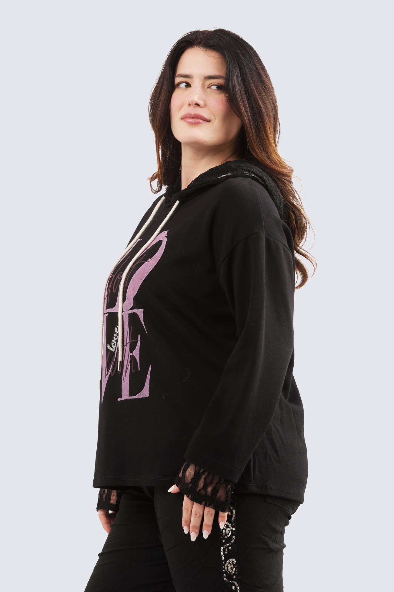 Do it with love hoodie - musta - Image 2