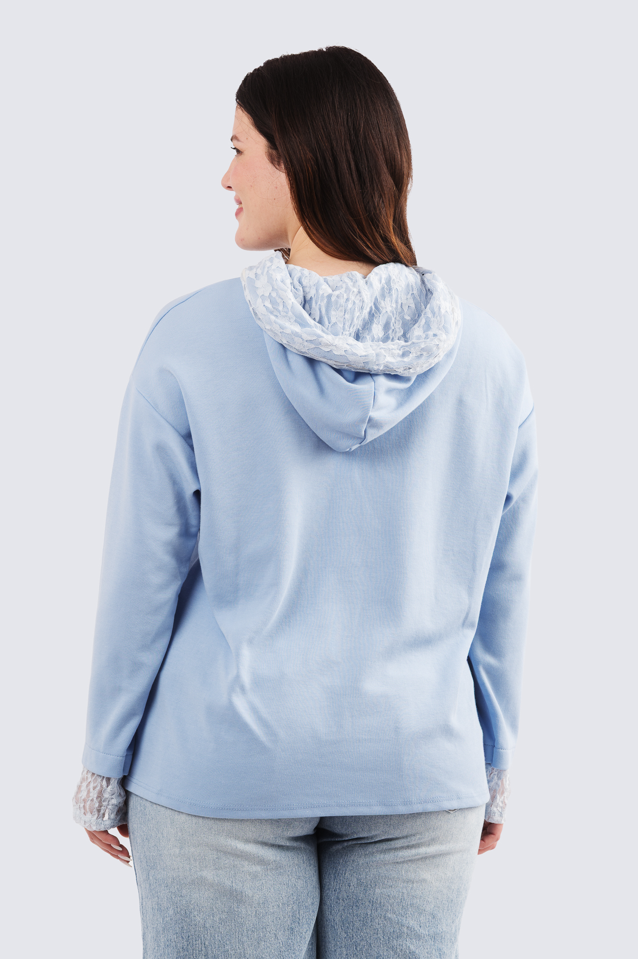 Do it with love hoodie - vaaleansininen - Image 4