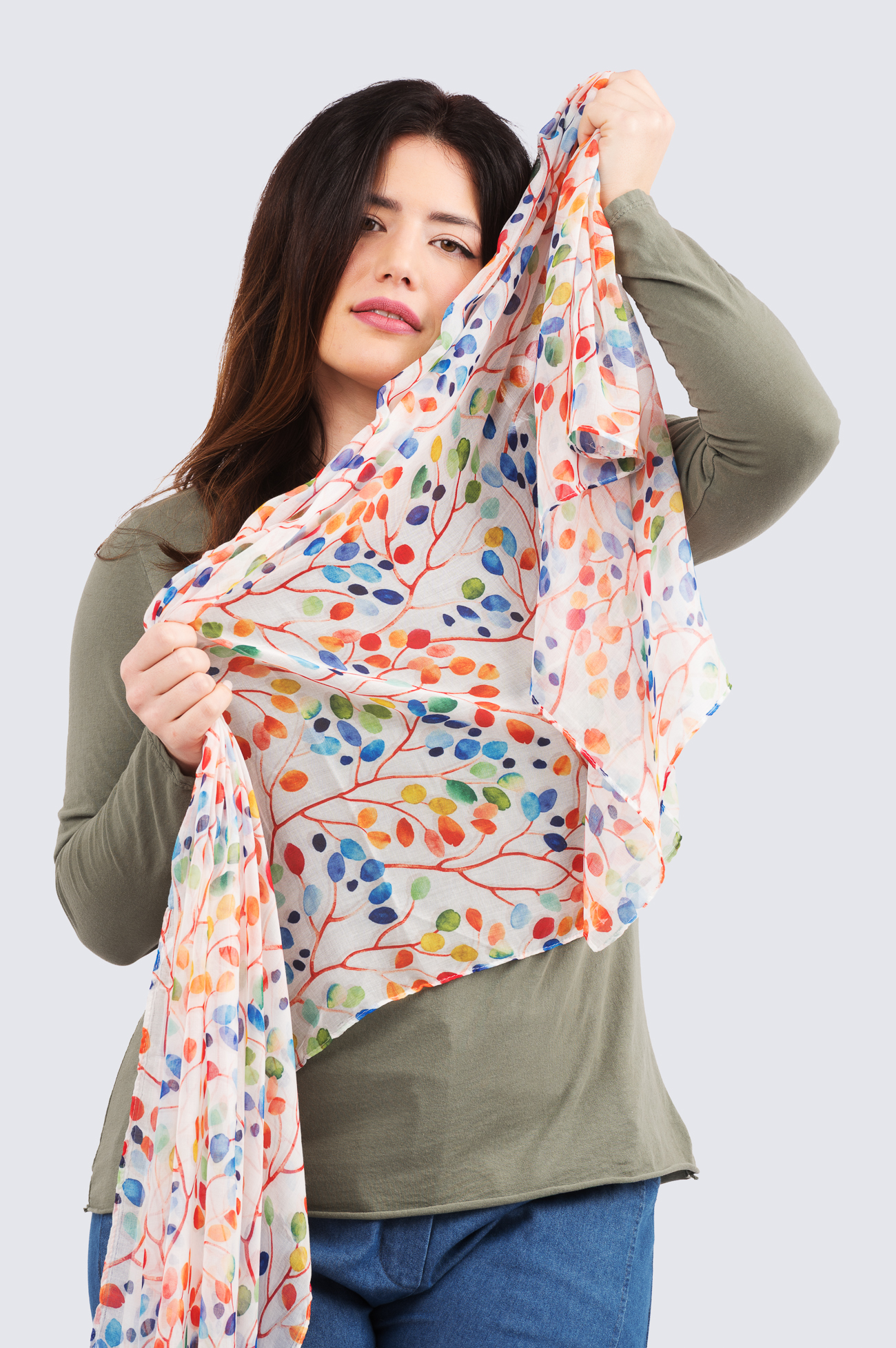 Spring huivi - Monivärinen