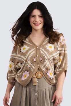 Virpi neuletakki - Ruskea