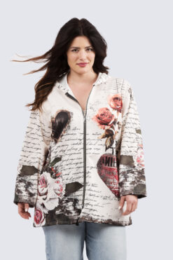 Siiri kuviotakki - ruusu ja sydän