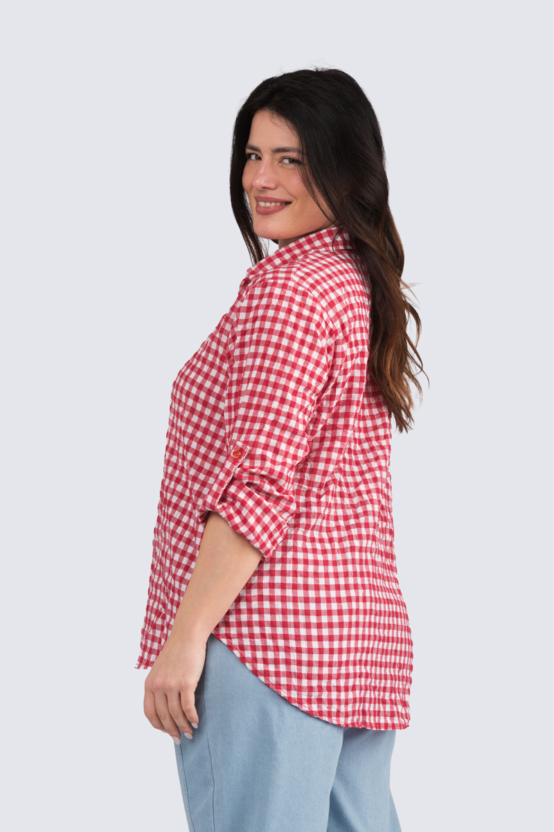 Mary ruutupaitis - punainen - Image 2