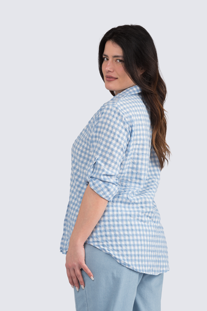 Mary ruutupaitis - vaaleansininen - Image 4