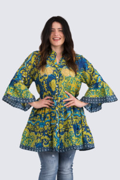 IBIZA tunika - Vihreä/keltainen