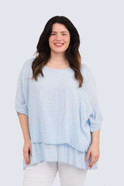 Elisa tunika - vaaleansininen