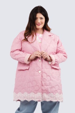 Pitsihelmatakki - vaaleanpunainen