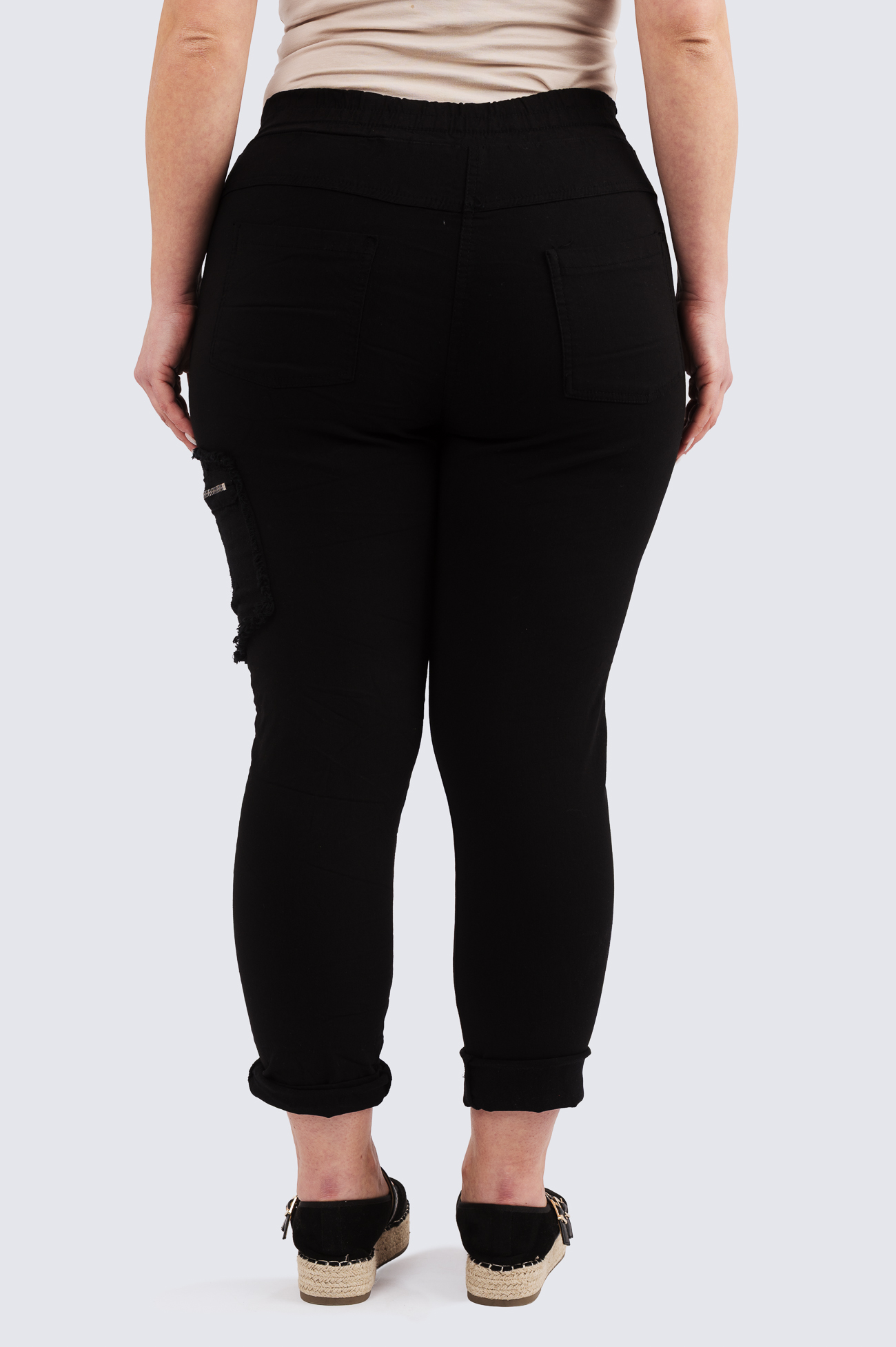 Lace Edge housut - musta - Image 3