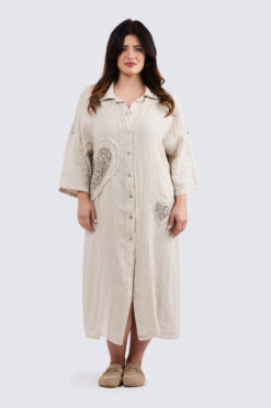 Golden Hart pellavamekko - Hiekka