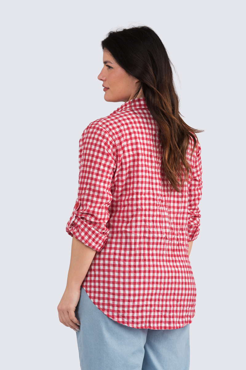 Mary ruutupaitis - punainen - Image 3