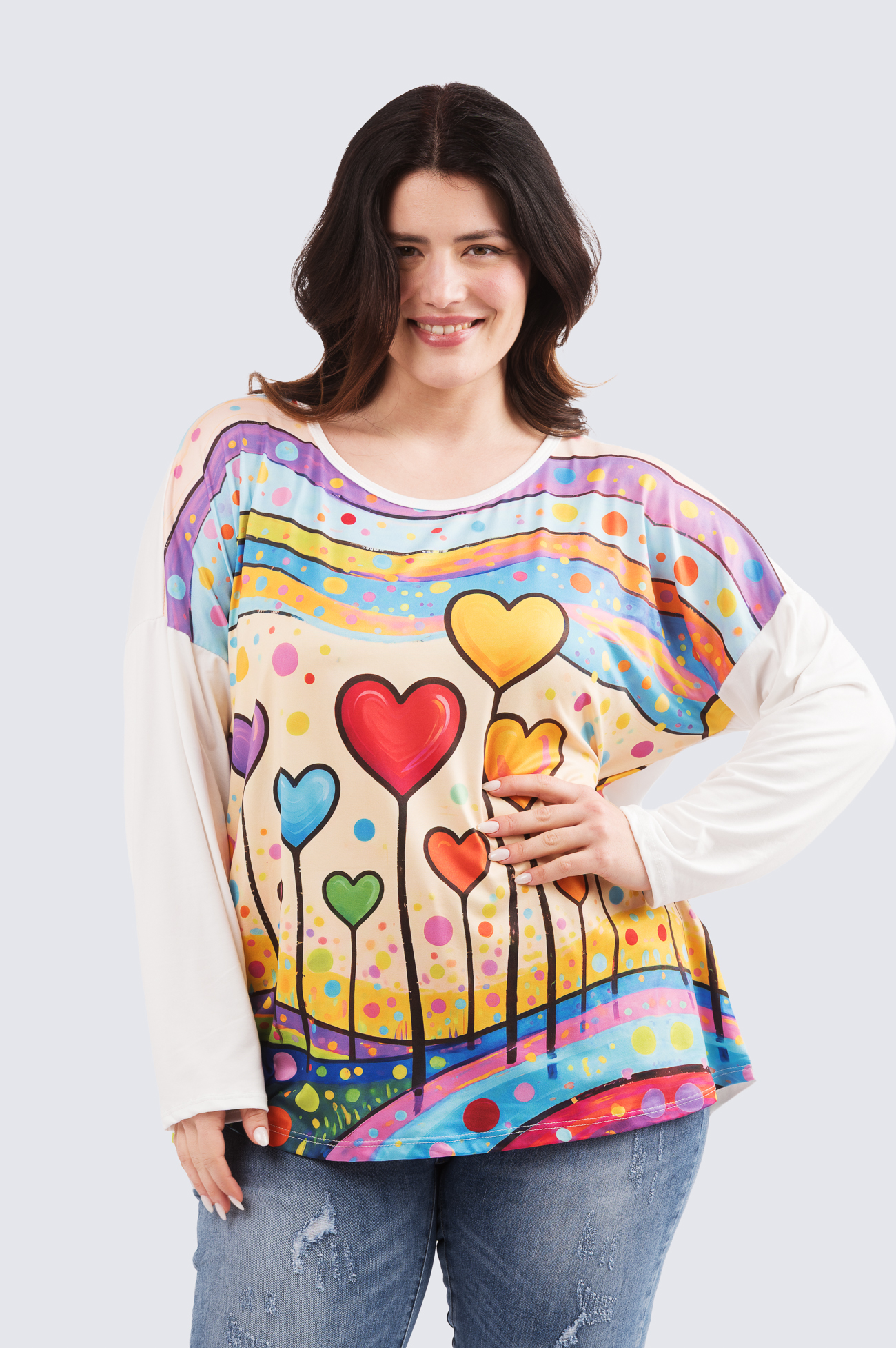 Kuviopusero - sydän