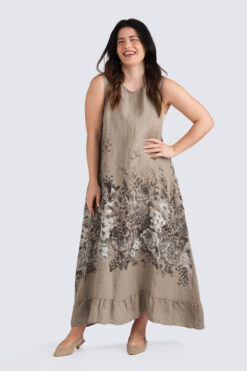 Rose pellavamekko- nutria