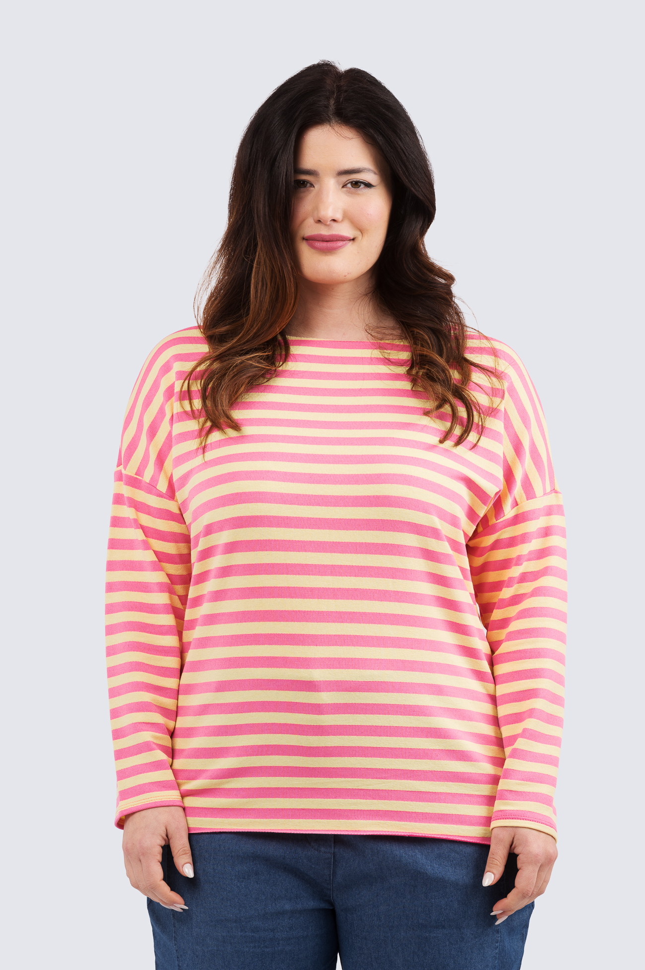 Raija raitapaita - pinkki/keltainen - Image 3