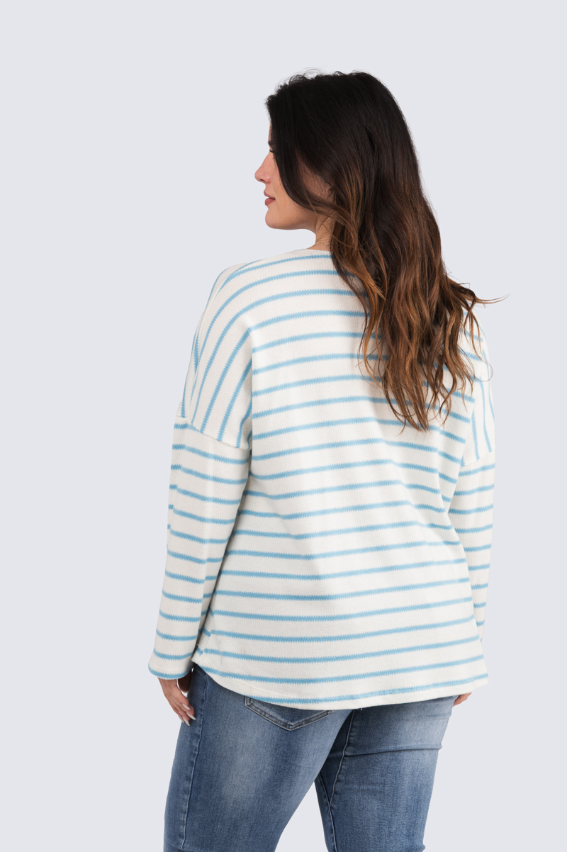 Spring stripe neule - Turkoosi - Image 3