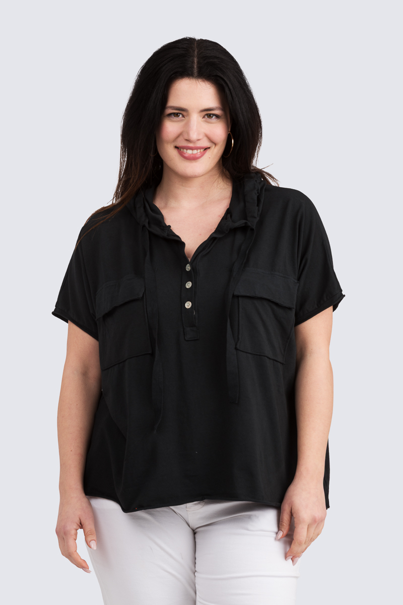 Trikoohuppari - musta