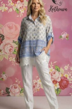 Ellu print paitis - Siniliila