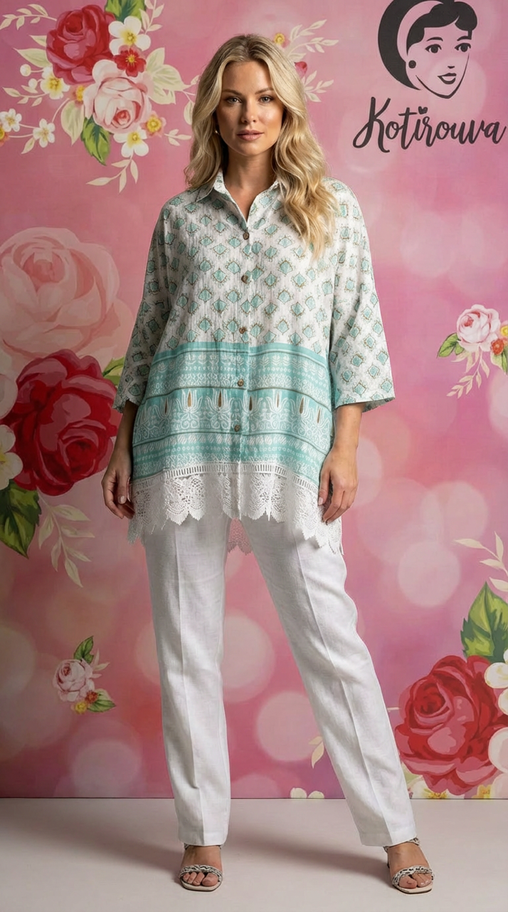 Ellu print paitis - vihreä