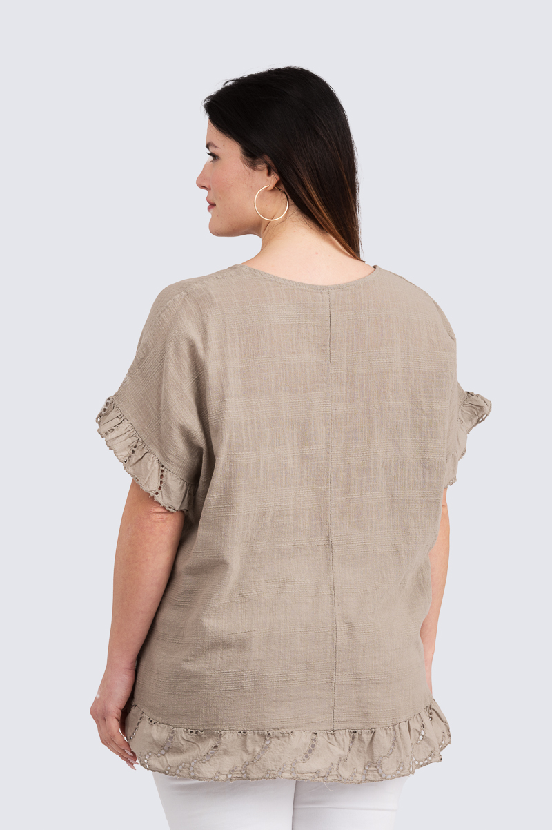 Kimalluskukkapusero - nutria - Image 2