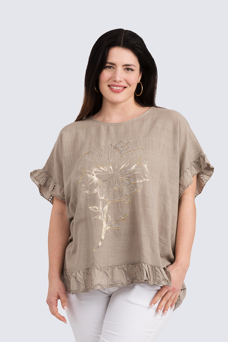 Kimalluskukkapusero - nutria